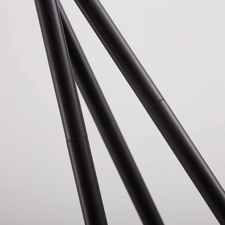 Contemporary Semi-Tapered Fabric Shade Iron Tripod Floor Lamp for Study