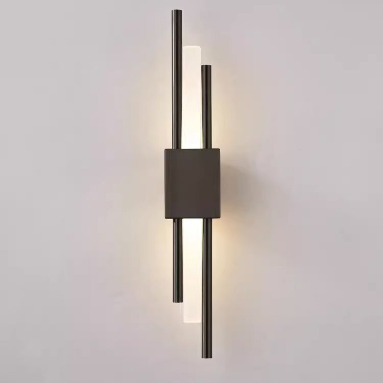 Modern Minimalist Iron Acrylic LED Wall Sconce for Bedside Lighting