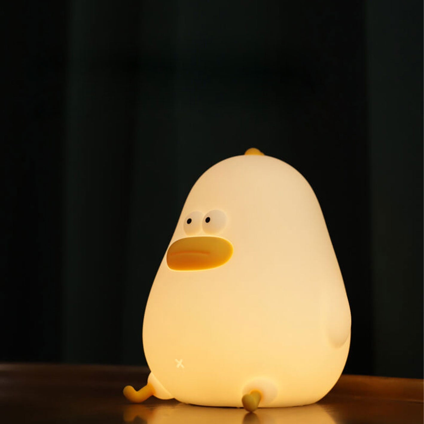 Cartoon Chick LED Silicone Night Light - USB Table Lamp for Kids