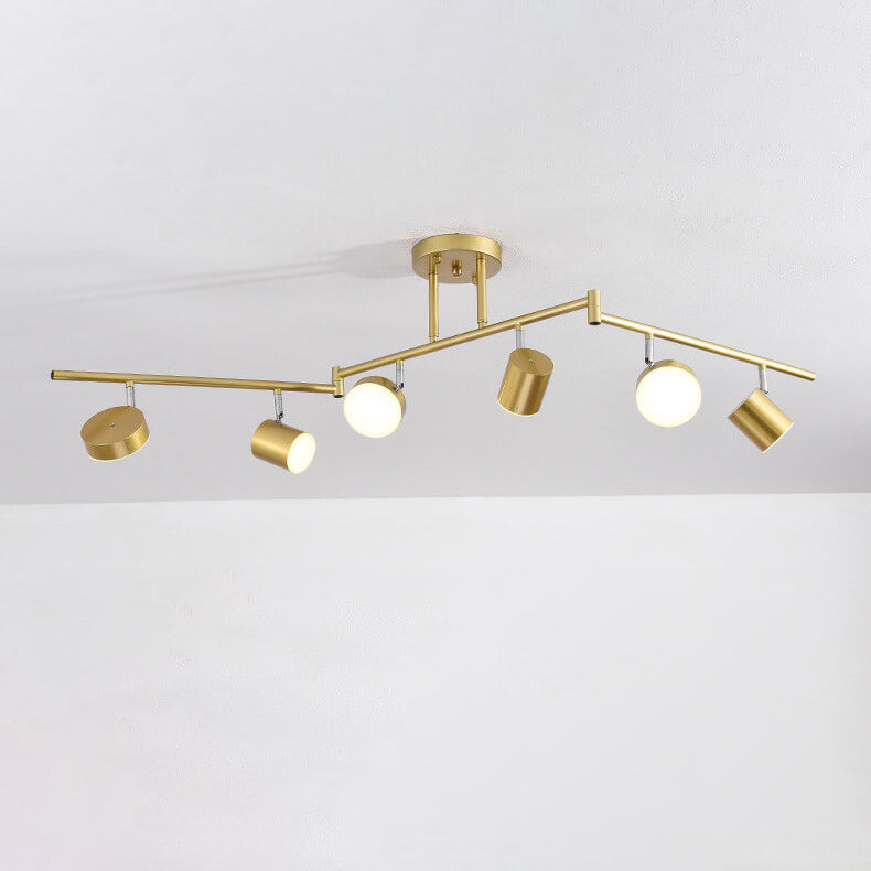 Modern Rotating LED Semi-Flush Mount Ceiling Light