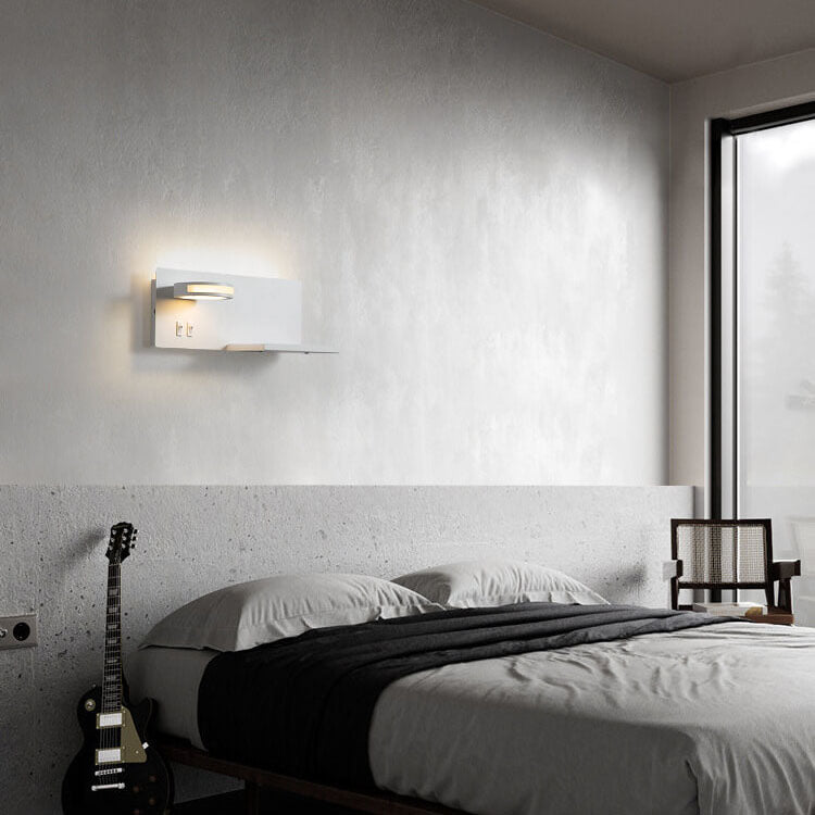 Modern USB Smart LED Wall Sconce Lamp, Flat Design, Reading Light, Energy-Efficient, Minimalist Style, Adjustable Brightness, USB Charging, Home Decor, Indoor Lighting, Contemporary Wall Fixture