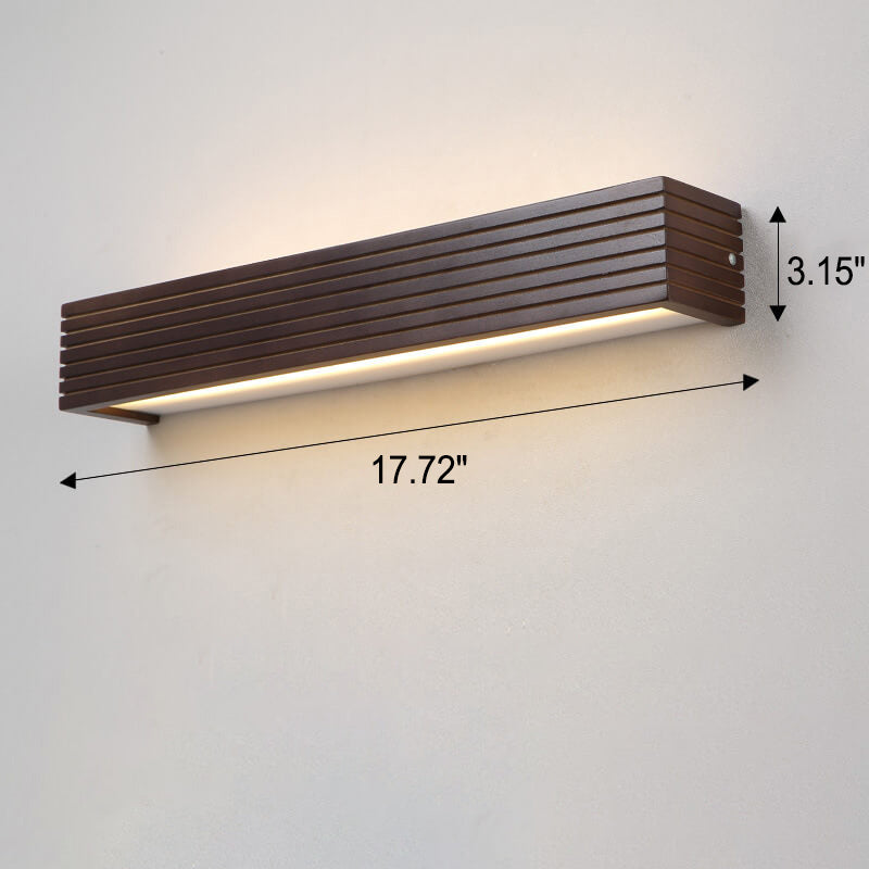 Modern Chinese Walnut Wall Sconce LED Lamp - Stylish Vanity Light Fixture