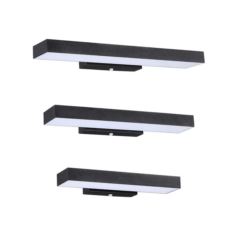 Modern Minimalist Waterproof LED Wall Sconce Lamp - Rectangular Flat Design, Outdoor Sensor Lighting