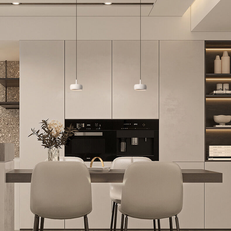 Nordic Minimalist Dome Aluminum LED Pendant Light Retractable