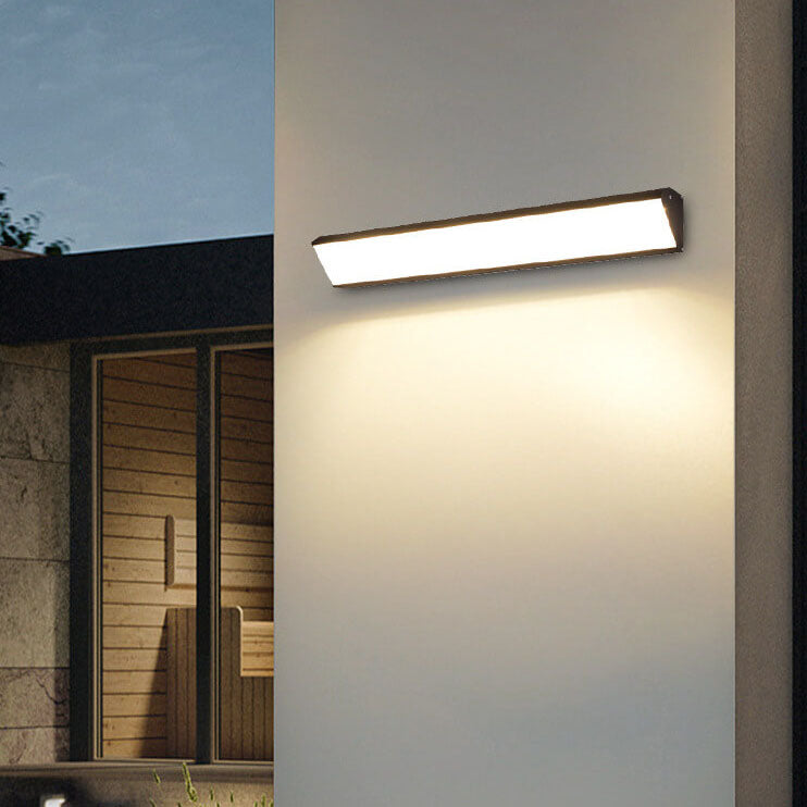 Modern Minimalist Waterproof LED Wall Sconce - Outdoor Aluminum Acrylic Long Bar Lamp