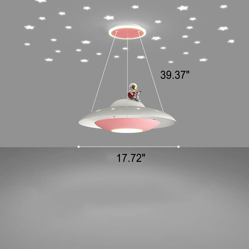 Modern Flying Saucer LED Astronaut Children Chandelier