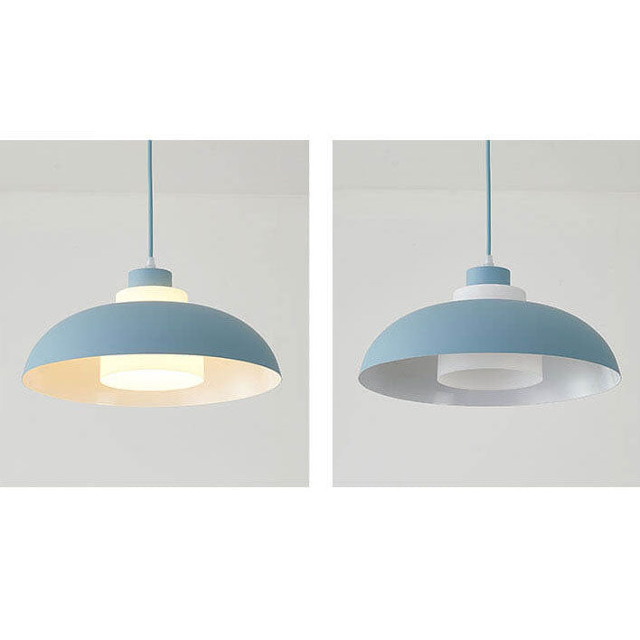 Modern Macaron Acrylic Aluminum Pendant Light - 1-Light Fixture