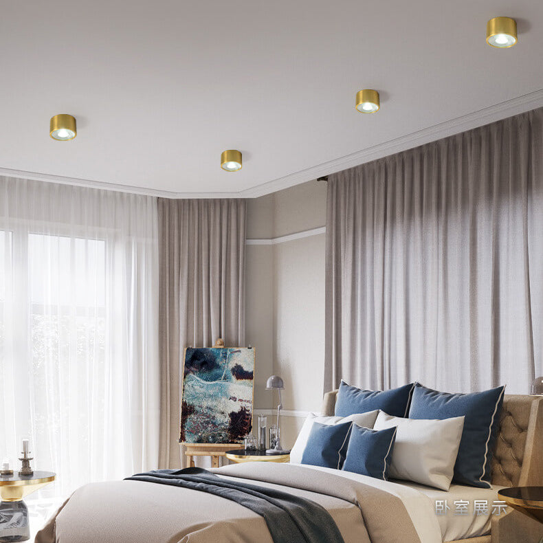 Modern Brass LED Spotlight Flush Mount Ceiling Light