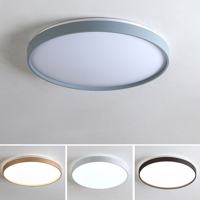 Modern Minimalist Round Acrylic LED Flush Mount Ceiling Light for Living Room & Bedroom