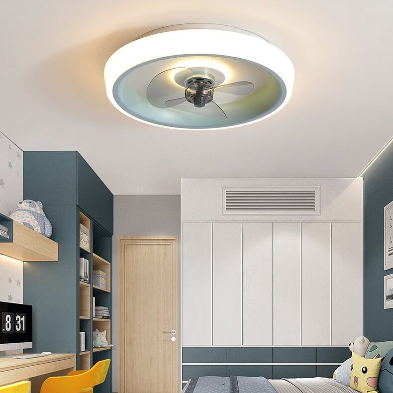Modern Acrylic LED Ceiling Fan Light - Lightweight Flush Mount Fixture