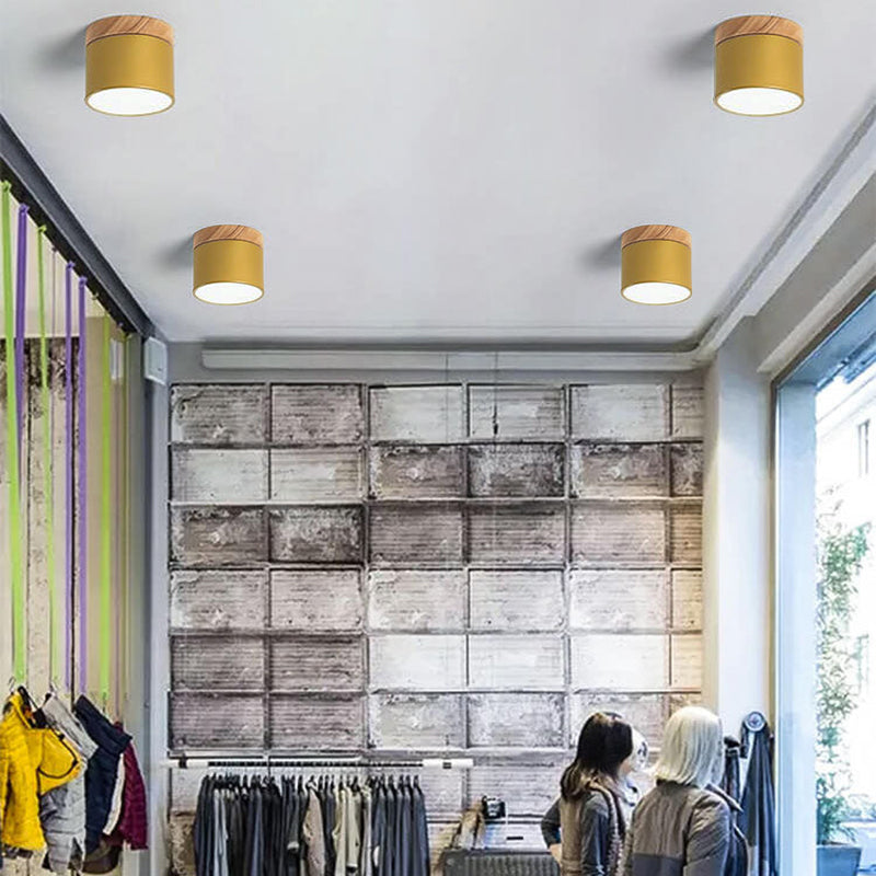 Scandinavian Macaroon LED Flush Mount Ceiling Light - Solid Color Design