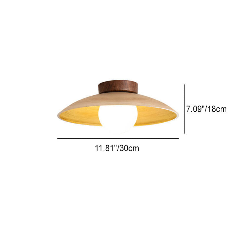 Wabi-Sabi Faux Woodgrain Semi-Flush Mount Ceiling Light - 1-Light Flying Saucer Design

Illuminate your space with our Wabi-Sabi Faux Woodgrain Semi-Flush Mount Ceiling Light. This stylish 1-light fixture combines the timeless beauty of natural wood grain