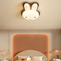 Modern Funny Bunny Kids Iron Acrylic LED Flush Mount Light - Cute Kids Room Lighting, Playful Bunny Design, Energy Efficient Bedroom Fixture, Nursery Ceiling Lamp, Childrens Room Decor, Fun Kids Lighting, Stylish LED Flush Ceiling Light for Toddlers, Uniq