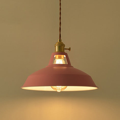 Contemporary Scandinavian Round Macaron Pendant Light - 1-Light for Living Room