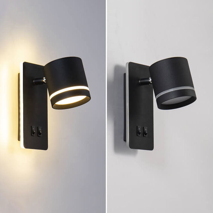 Nordic Iron LED Wall Sconce - Rotatable Spotlight for Living Room & Bedroom