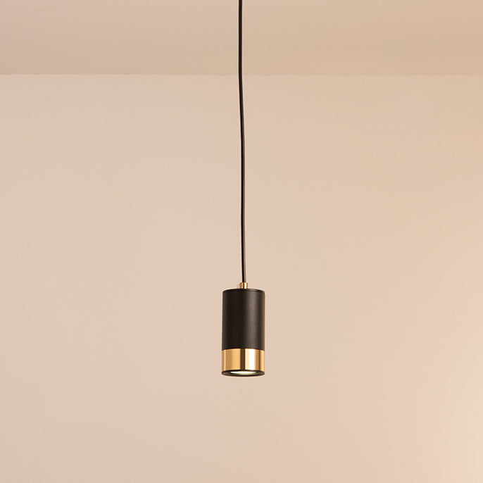 Modern Minimalist Column Iron Mini Pendant Light - 1-Light Hanging Fixture for Living Room