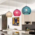 Contemporary Aluminum Macaron Round Pendant Light for Living Room