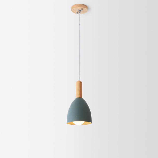 Nordic Minimalist Macaron Chandelier - 1/3-Light Solid Color Design, Modern Hanging Light Fixture for Dining Room or Living Space