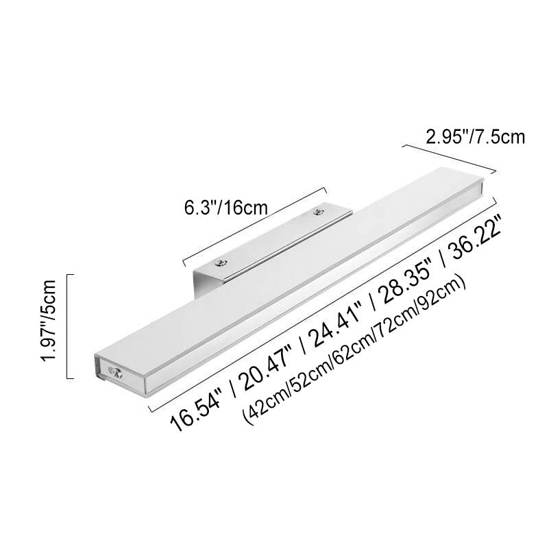Modern Minimalist Stainless Steel LED Vanity Light - Anti-Fog Wall Sconce for Bathroom & Living Room