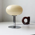 Contemporary Nordic Round Iron Glass Table Lamp - 1-Light Bedroom Lighting