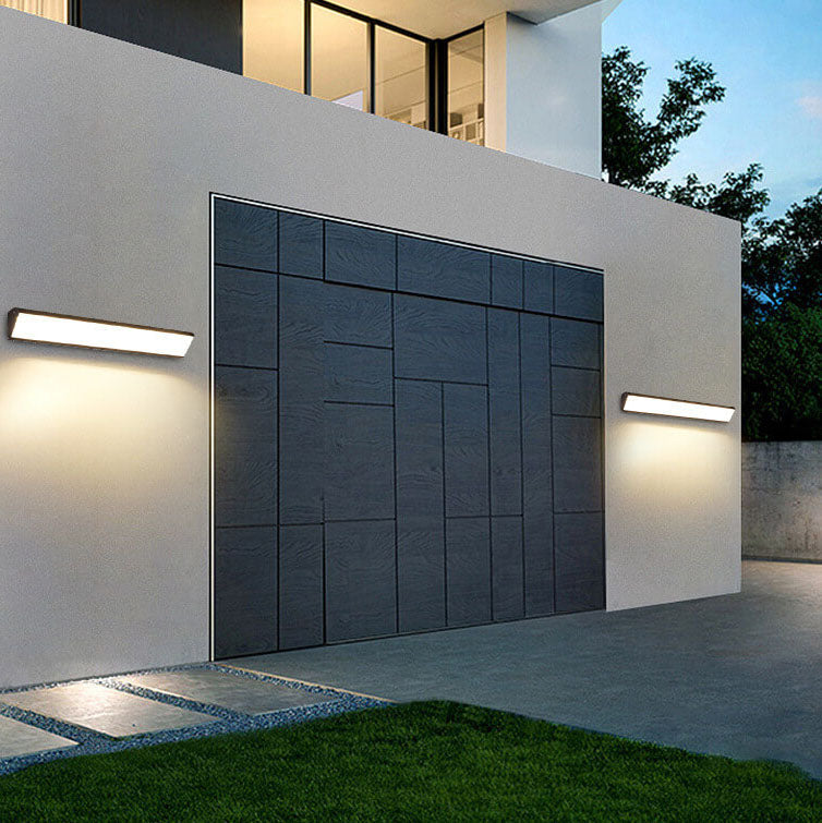 Modern Minimalist Waterproof LED Wall Sconce - Outdoor Aluminum Acrylic Long Bar Lamp