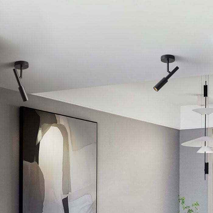 Modern Minimalist LED Spotlight Semi-Flush Mount Ceiling Light for Living Room