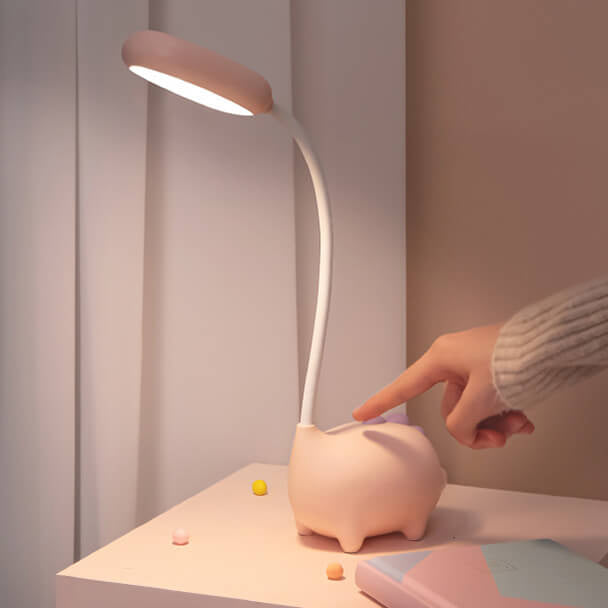 Cartoon Dinosaur Eye Care Rechargeable LED Desk Lamp for Kids, Adjustable Brightness, Night Light, Cute Dinosaur Decor for Children's Room, Study Lamp, USB Rechargeable, Creative Gift for Boys and Girls, Safe Eye Protection, Modern Desk Lighting