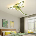 Contemporary Creative Acrylic Cartoon Dinosaur LED Semi-Flush Mount Ceiling Light for Kids Bedroom, Nursery, Playroom, Fun Lighting, Cute Dino Design, Adjustable Brightness, Modern Home Decor, Unique Children's Room Light Fixture