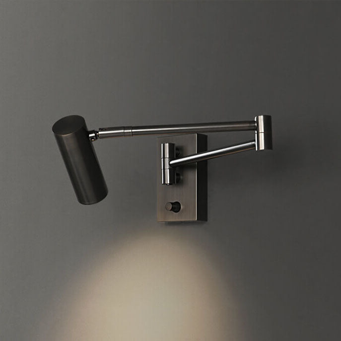 Nordic Luxury Copper Rotatable LED Wall Sconce Lamp for Eye Protection Reading