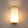 Modern Minimalist Solid Wood Glass Column Wall Sconce Lamp