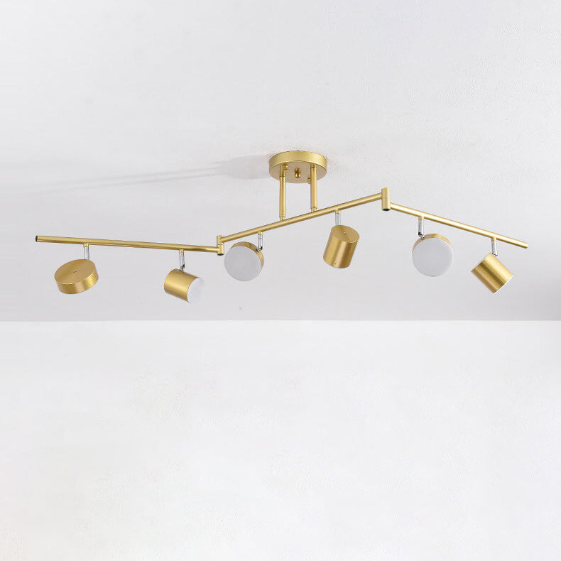 Modern Rotating LED Semi-Flush Mount Ceiling Light