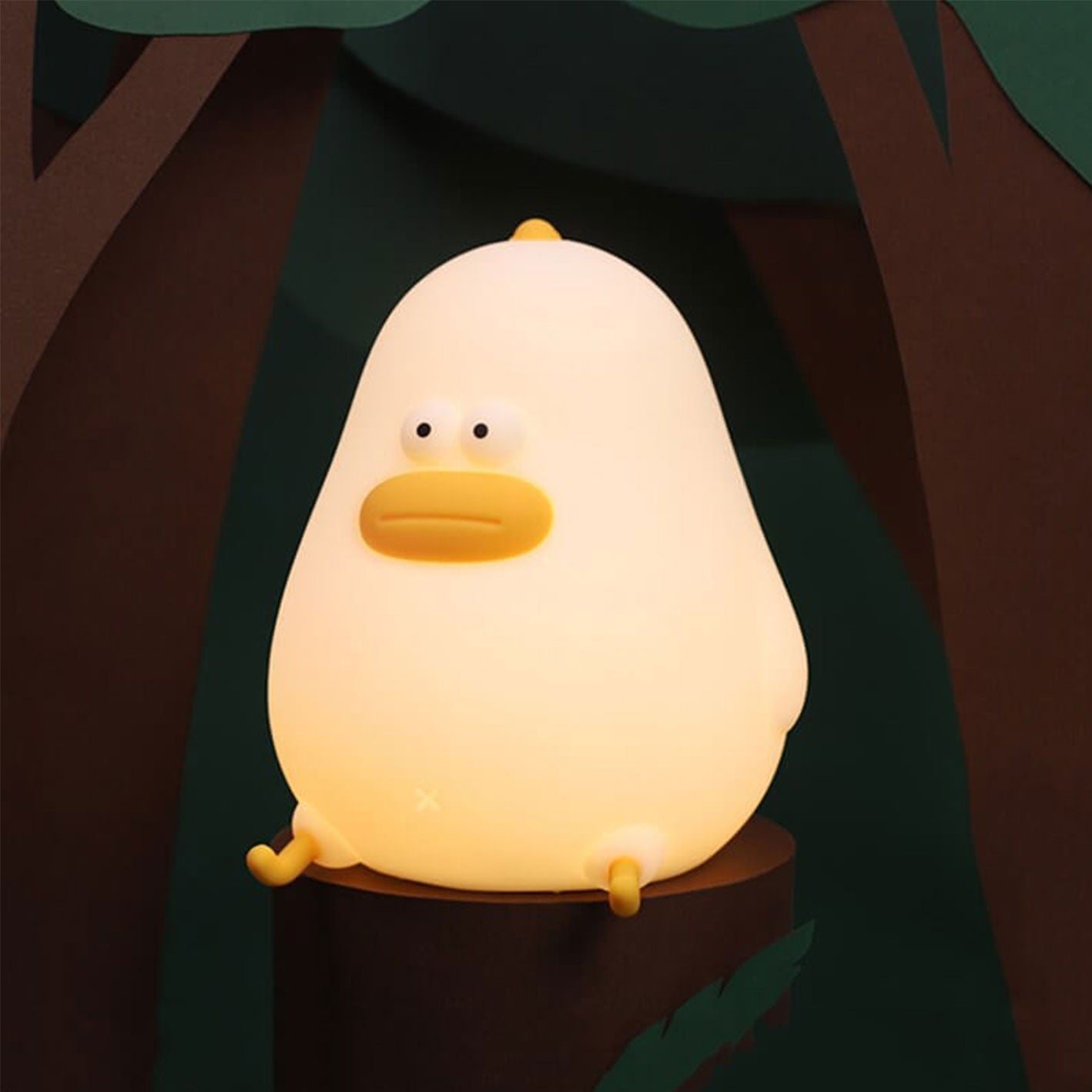 Cartoon Chick LED Silicone Night Light - USB Table Lamp for Kids