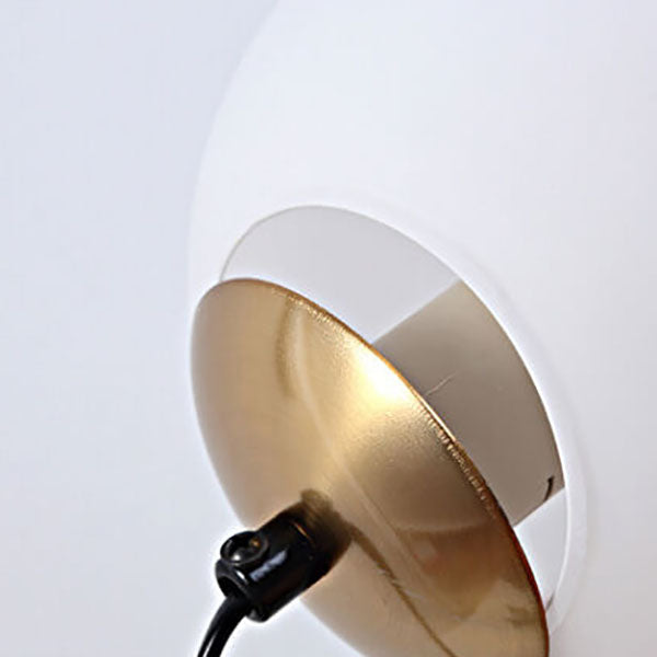 Modern Minimalist Spiral Circle Table Lamp - 1-Light Iron & Glass for Living Room & Bedroom