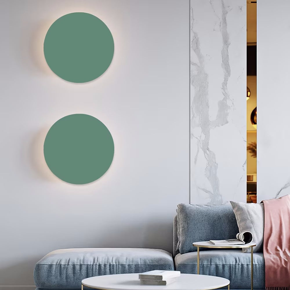 Colorful Modern Minimalist Round Iron LED Wall Sconce Lamp