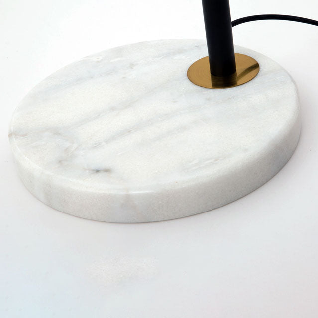 Contemporary Nordic Glass Dome Shade Marble Base Floor Lamp - Living Room Lighting