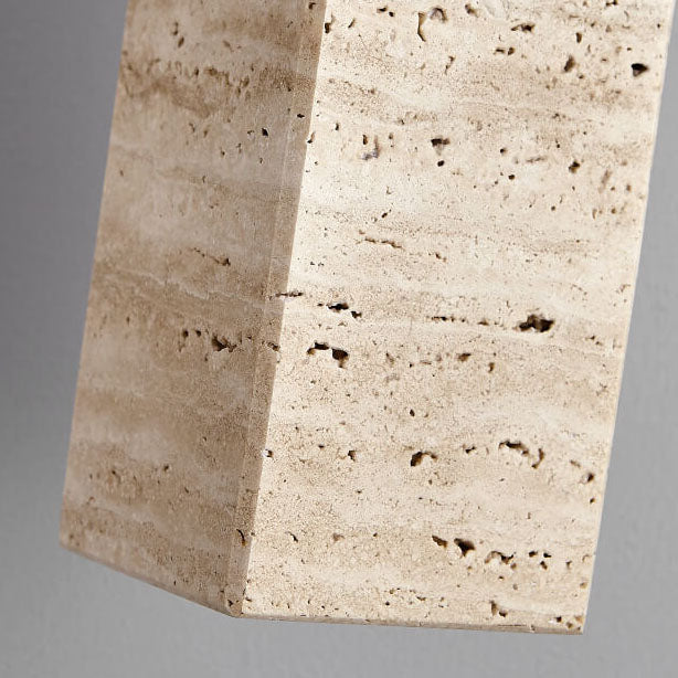 Wabi-Sabi Solid Wood & Stone Island Light Chandelier - 1/2/3-Light Rustic Fixture