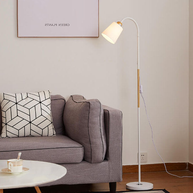 Modern Minimalist Iron Floor Lamp - 1-Light Standing Design, Adjustable Height, Industrial Home Lighting