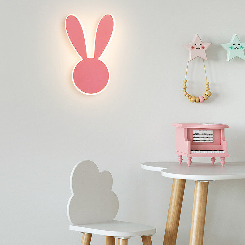 Cartoon Creative Mouse Rabbit LED Wall Sconce Lamp Cute Night Light Kids Room Decor Nursery Lighting Creative Wall Fixture Funny Animal Design Energy Efficient Light for Children's Bedroom Modern Home Décor Unique Gift Idea for Kids Fun Cartoon Character