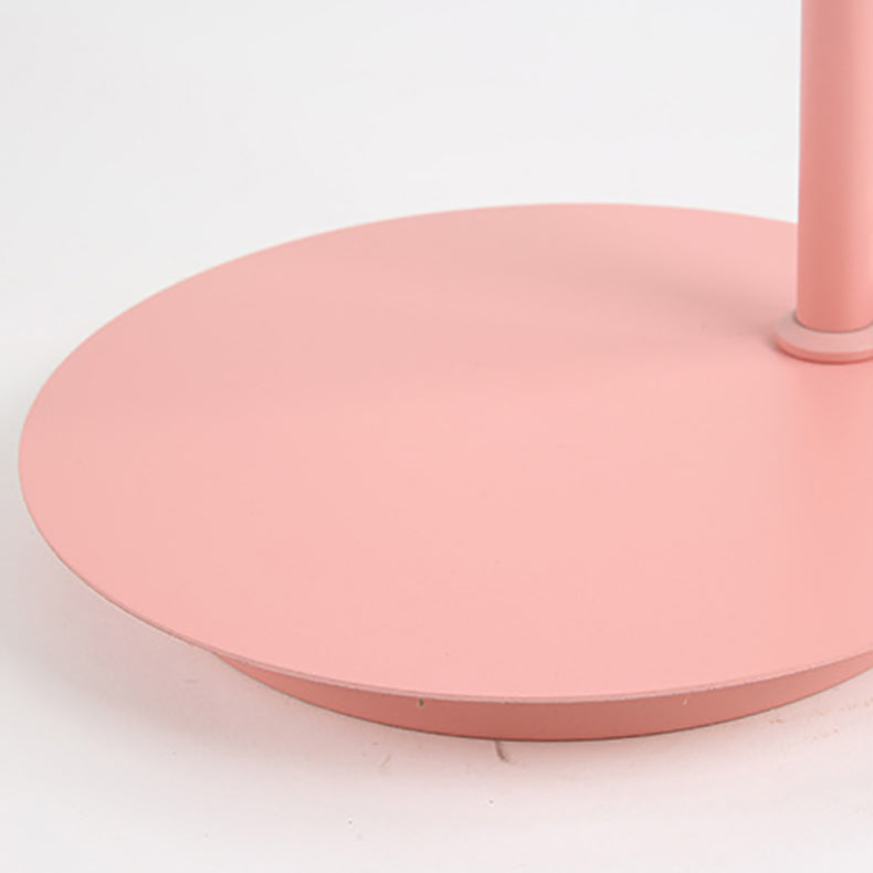 Contemporary Nordic Round Macaron Metal Floor Lamp - Modern 1-Light for Living Room