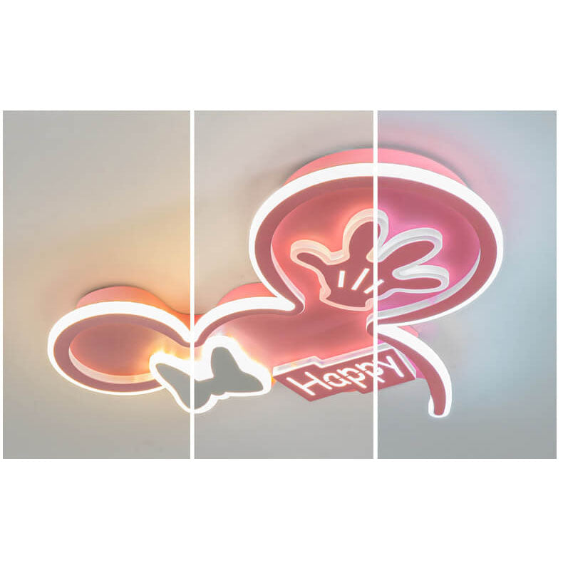 Minnie Mouse LED Flush Mount Ceiling Light for Kids' Rooms, Cartoon Ceiling Lighting, Disney Nursery Decor, Adjustable Brightness, Child-Friendly Design, Fun Bedroom Lighting, Cute Flush Mount Fixture for Girls, Kids' Ceiling Light Fixture, Playful Minnie