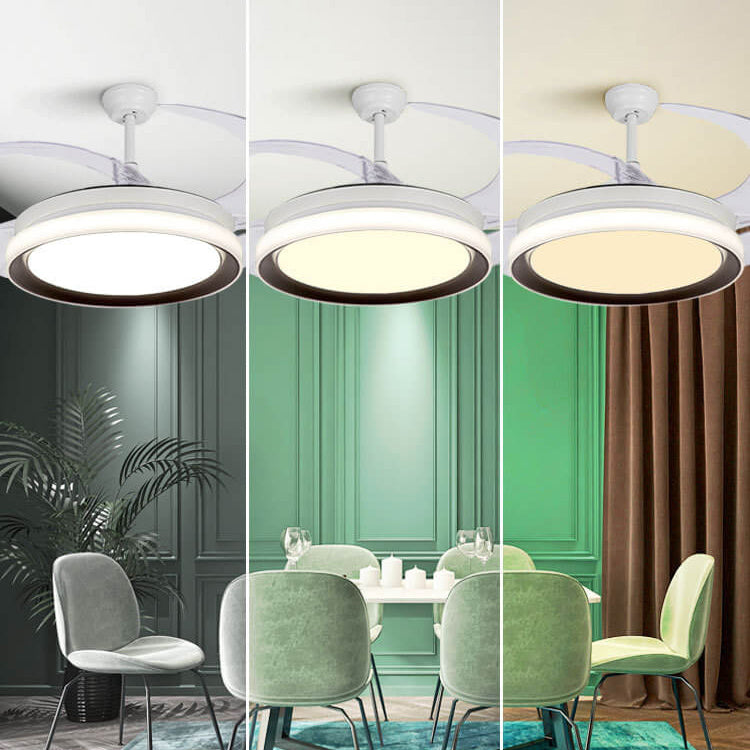 Nordic Invisible Fan LED Ceiling Light Downrod Design