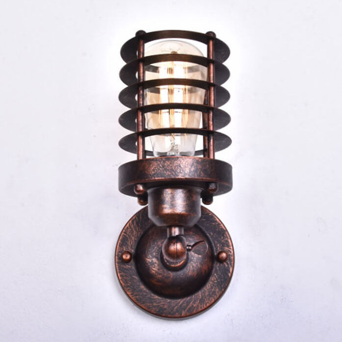 Northern Retro Industrial Wrought Iron Wall Sconce Lamp - 1-Light Fixture for Rustic Home Decor