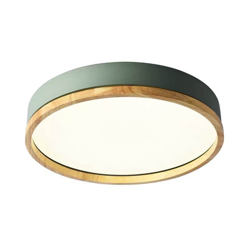 Simple Macaron Round Acrylic LED Flush Mount Ceiling Light - Modern Lighting Fixture for Home, Kitchen, and Hallway, Energy Efficient Design