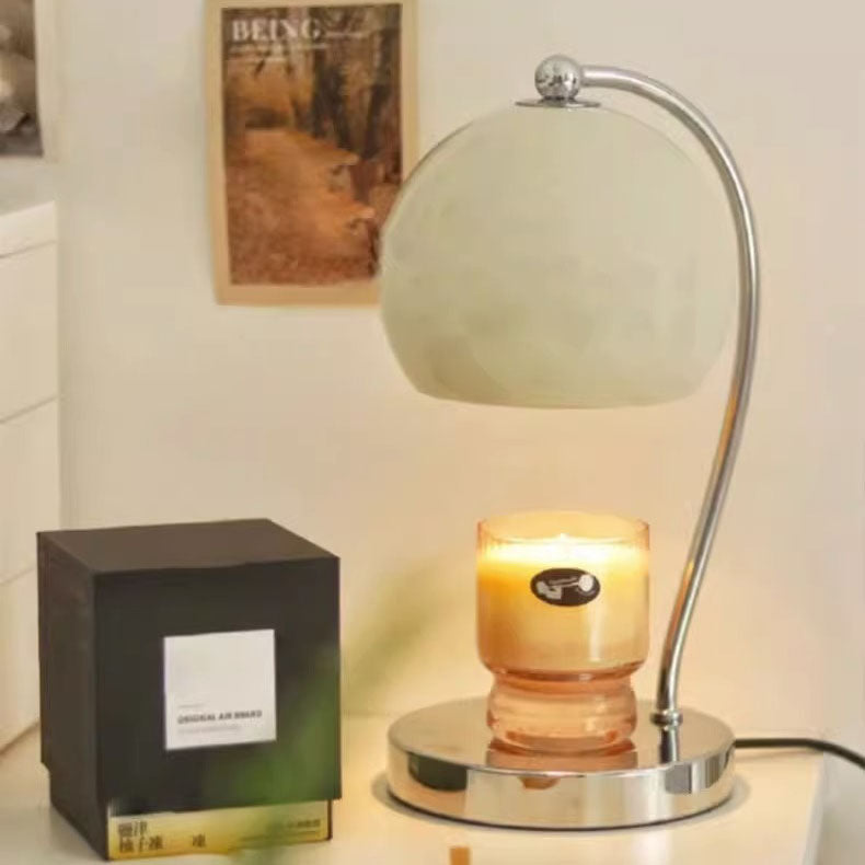 Contemporary Scandinavian Iron Stainless Steel Round Ball 1-Light Melting Wax Table Lamp for Bedroom, Modern Home Decor, Minimalist Lighting, Elegant Accent Lamp, Warm White Light, Unique Design, Stylish Nightstand Lamp, Luxury Lighting for Living Room, S