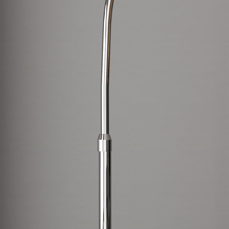 Scandinavian Glass Shade Fishing Rod Floor Lamp - 1-Light Iron Design for Living Room