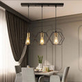 Contemporary Industrial 3/5 Light Iron Island Chandelier for Living & Dining Rooms