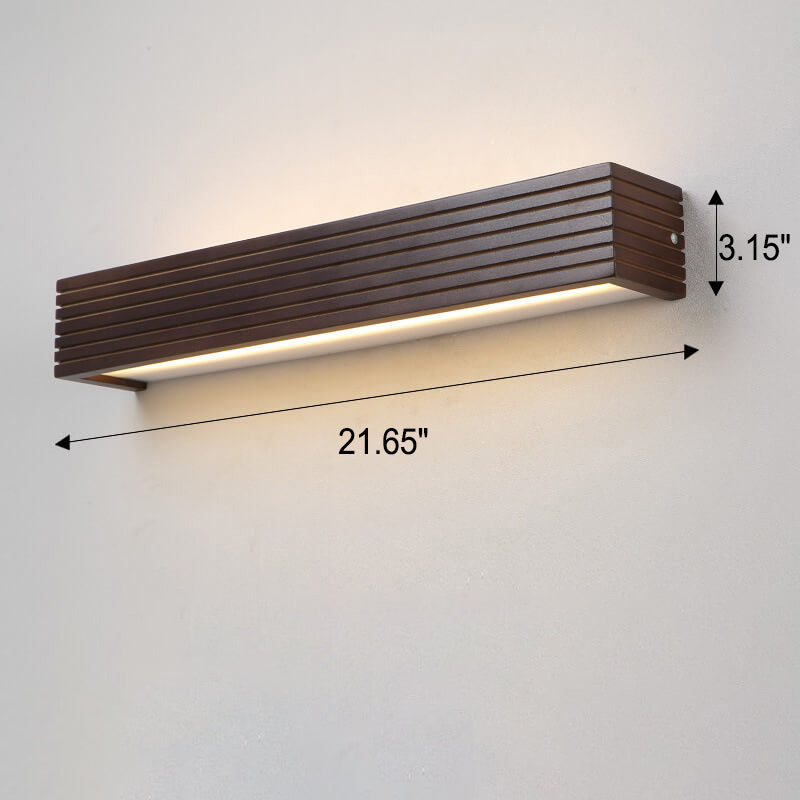 Modern Chinese Walnut Wall Sconce LED Lamp - Stylish Vanity Light Fixture