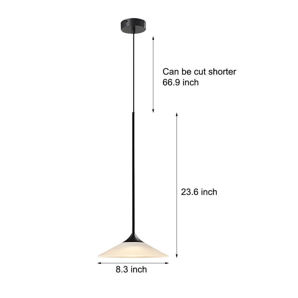 1-Light 5W Mini Cone LED Pendant Light with Acrylic Shade