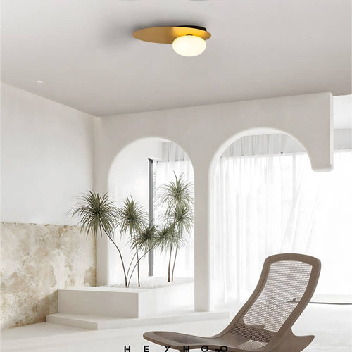1-Light LED Oval Metal White Glass Flush Mount Ceiling Light - Modern Ceiling Fixture, Energy Efficient, Home Lighting, Stylish Design