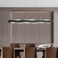 1-Light Wavy Round LED Pendant Light - Modern Ceiling Fixture, Adjustable Hanging Lamp, Decorative Lighting for Home and Office